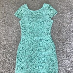 Mint green lace dress